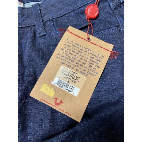 True Religion World Tour Stella Womens 28x32 Blue Denim Jeans Skinny NWT - Picture 4 of 8